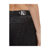 Pantaloni Donna Calvin Klein - Loose Logo Aop Cargo Pant - Nero