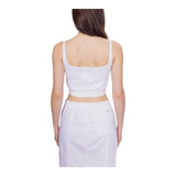 Canotte e top Donna Calvin Klein - Woven Label Sweater Bralette - Bianco