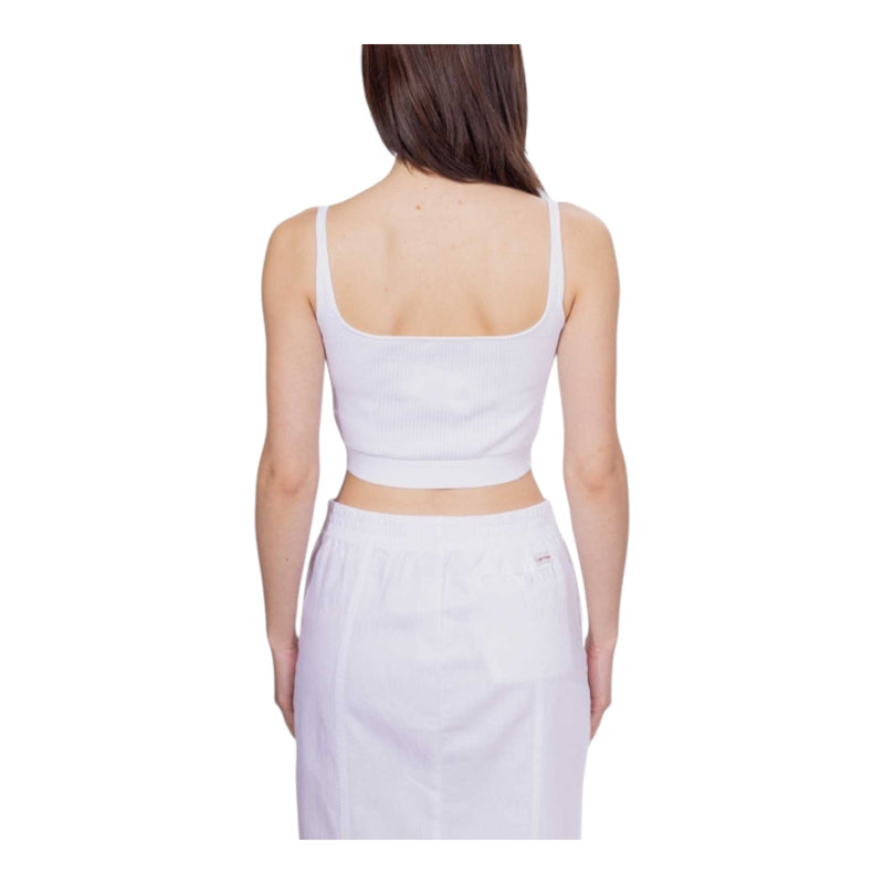Canotte e top Donna Calvin Klein - Woven Label Sweater Bralette - Bianco