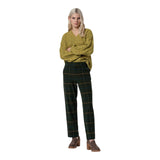 Pantaloni Donna Surkana - Pantalone dritto a quadri - Verde