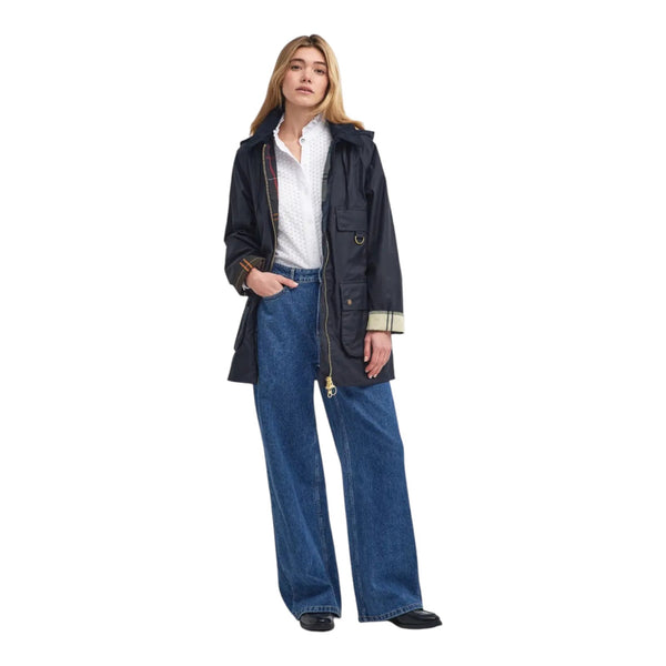 Giubbotti Donna Barbour - Highclere Wax Jacket - Blu