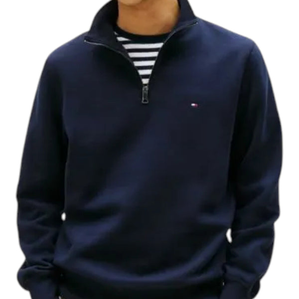 Felpe senza cappuccio Uomo Tommy Hilfiger - Essential Fleece 1/4 Zip - Blu