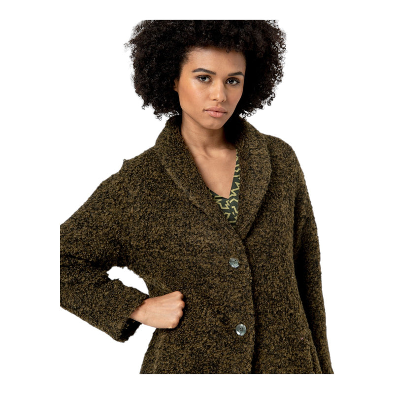 Cappotti Donna Surkana - Cappotto in pelliccia bouclé - Verde