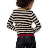 Maglioni Donna Surkana - Maglione girocollo a righe - Nero