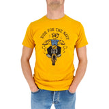 T-shirt Uomo Bl'ker - Grafica Navy Rider - Giallo