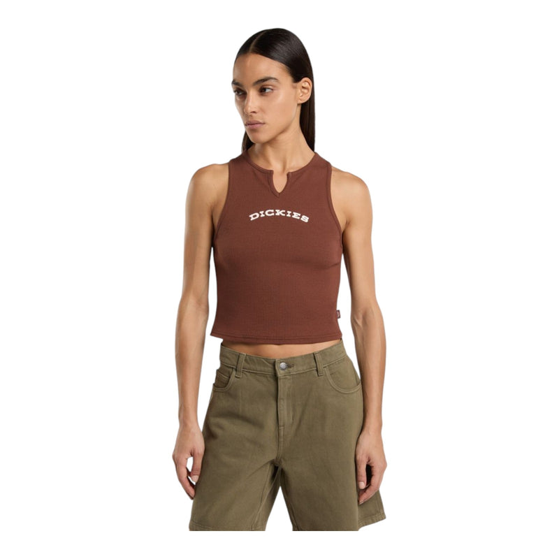 Canotte e top Donna Dickies - V Neck Top W - Marrone