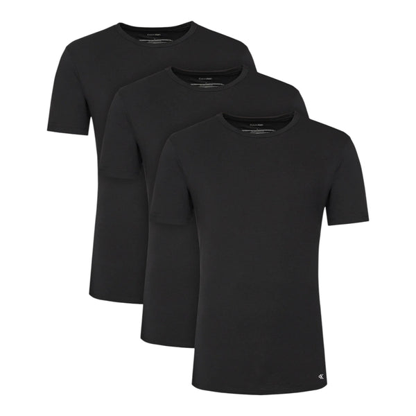 Canottiere e magliette Uomo Calvin Klein - S/S Crew Neck 3Pk - Nero