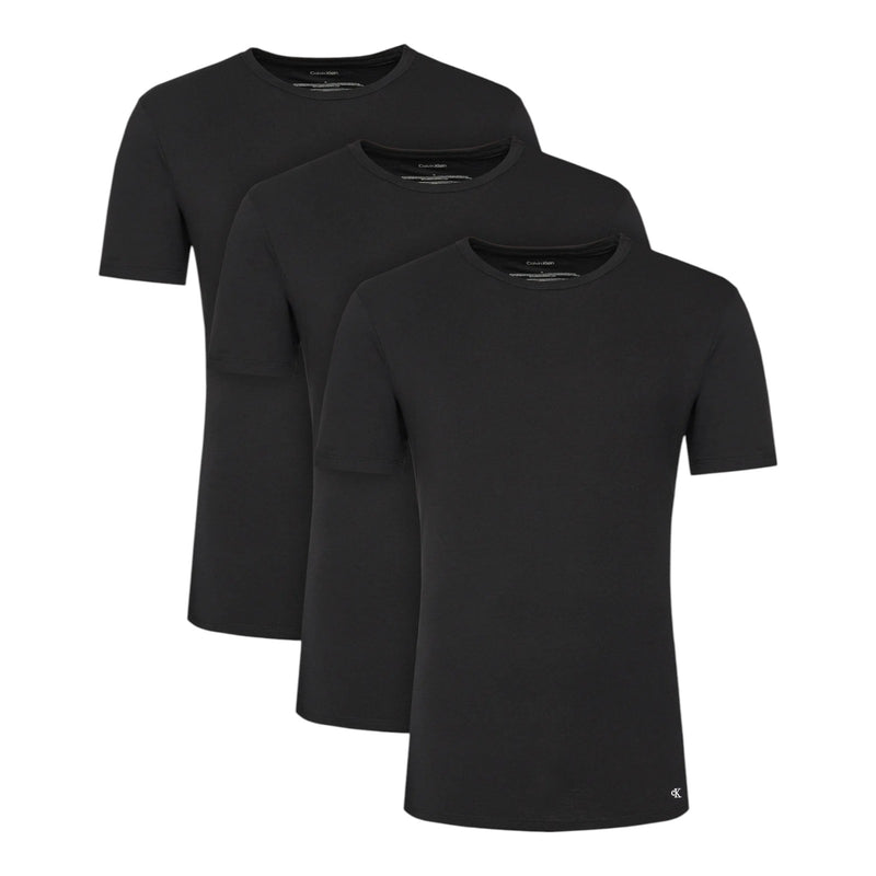 Canottiere e magliette Uomo Calvin Klein - S/S Crew Neck 3Pk - Nero