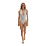 Costumi interi Donna Twinset - Costume Intero Ricamato - Bianco