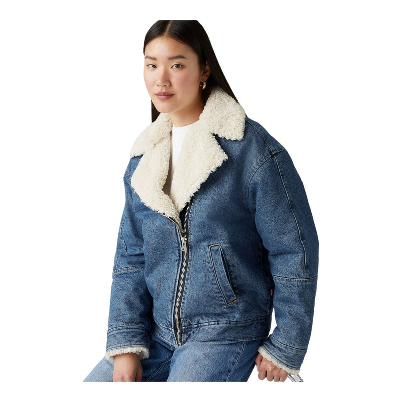 Giubbini Donna Levi's - Sherpa Flight - Denim