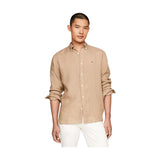 Camicie casual Uomo Tommy Hilfiger - Pigment Dyed Li Solid Rf Shirt - Beige