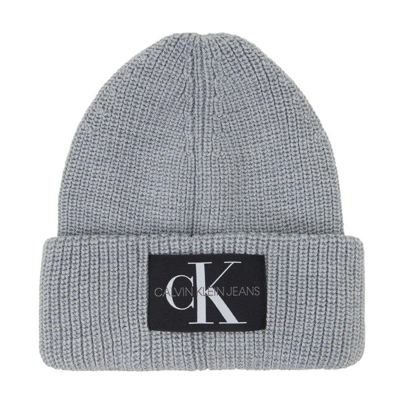 Baschi e berretti Donna Calvin Klein - Monologo Patch Beanie - Grigio