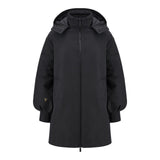 Giubbini Donna MACRON CLUB HOUSE - Mch Fcf Wmn Essy Padded Long Rainjkt Blk - Nero