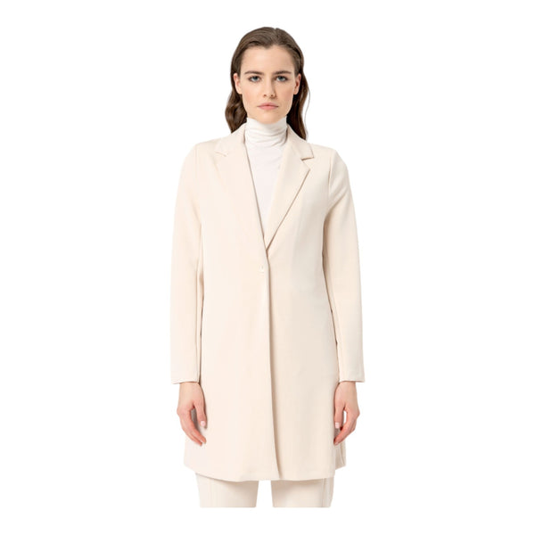 Giacconi Donna Surkana - Blazer monopetto, 1 bottone - Beige