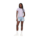 T-shirt Donna Tommy Hilfiger - Tjw Slim Essential Rib Ss - Lavanda