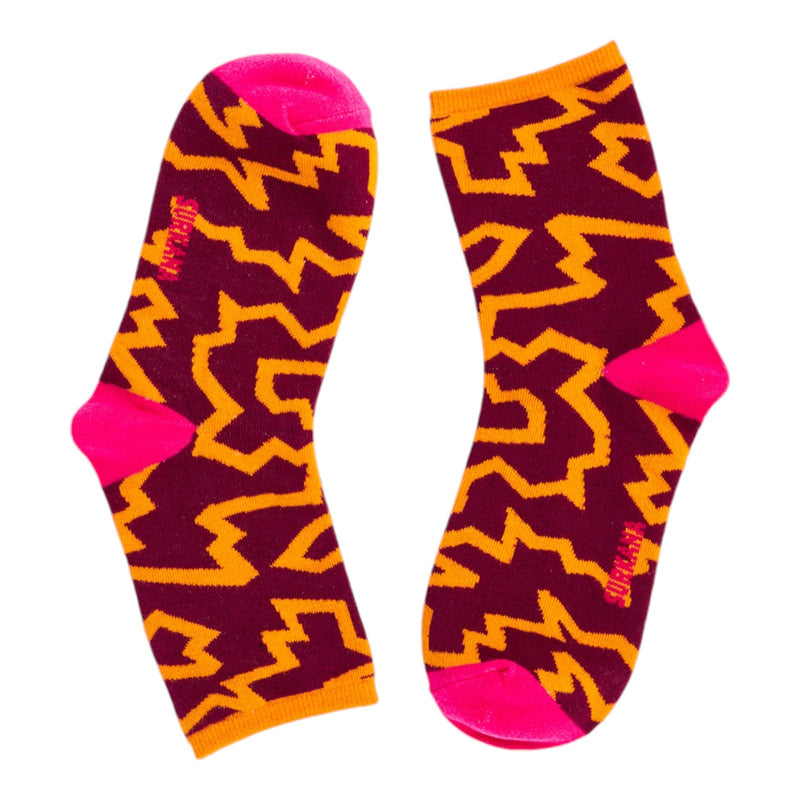 Calzini Donna Surkana - Calzini medi con motivi jacquard - Multicolore
