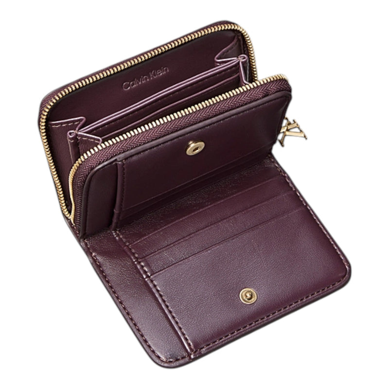 Portafogli Donna Calvin Klein - Ck Medium Flap Zip - Bordeaux