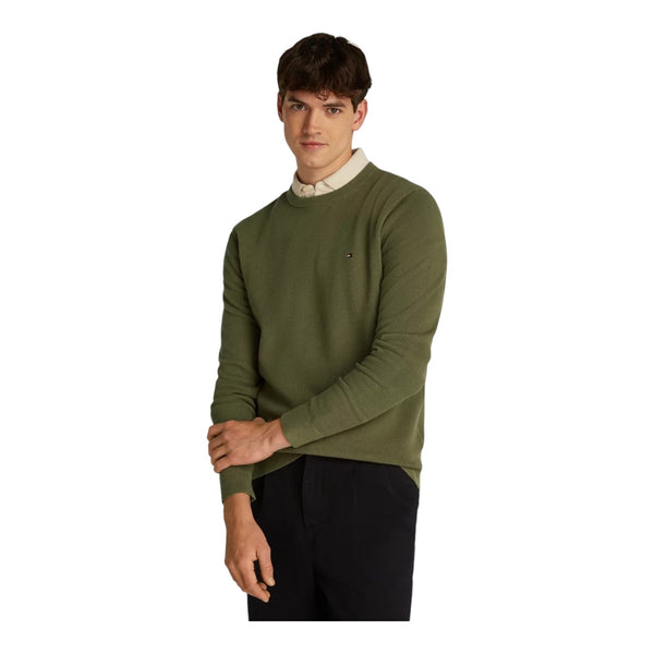 Maglie a manica lunga Uomo Tommy Hilfiger - Essential Structure Crew Neck - Verde