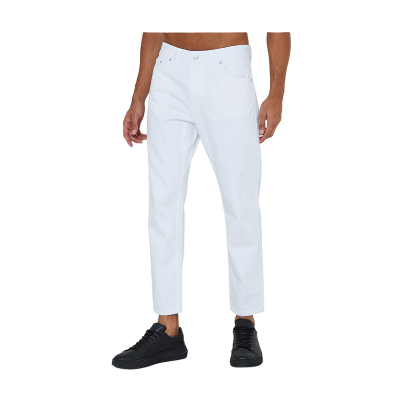 Jeans Uomo Calvin Klein - Regular Cropped - Bianco