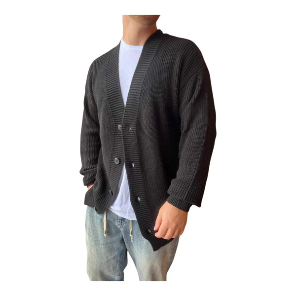 Cardigan Uomo Disclaimer - Cardigan Uomo In Tricot - Nero