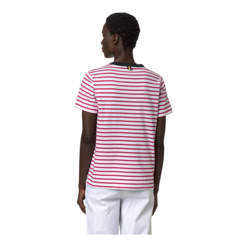 T-shirt Donna K-Way - Emili Stripes - Rosa