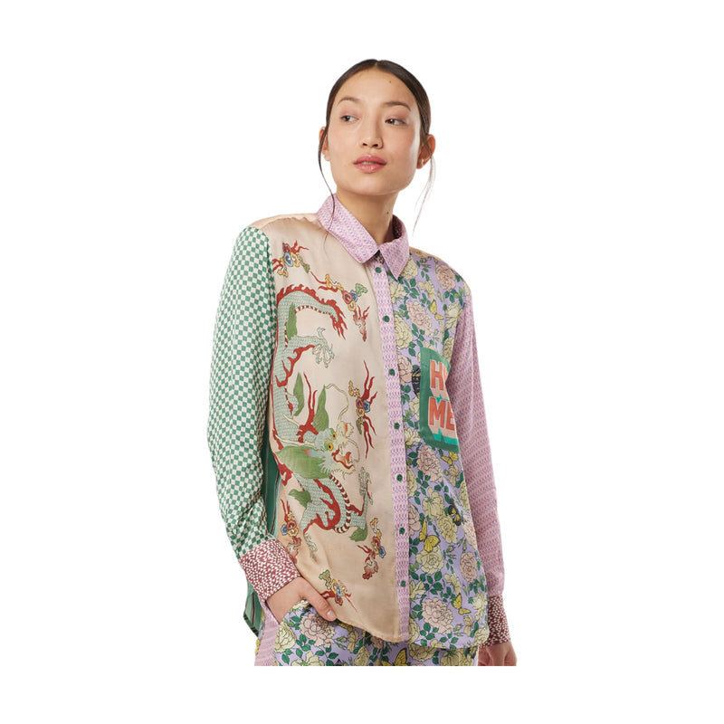 Camicie Donna Me369 - Isabel Mixed Print Shirt - Multicolore