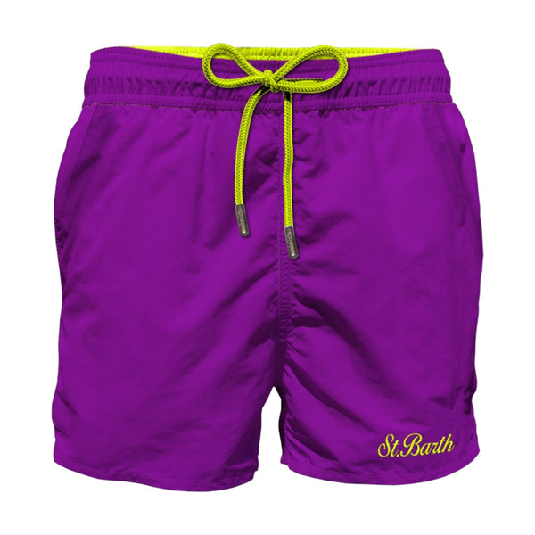 Pantaloncini e calzoncini Uomo Mc2 Saint Barth - Comfort Swimshort Made With Elastic Fabric - Fucsia