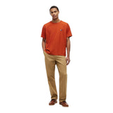 T-shirt Uomo Tommy Hilfiger - Tommy Flag Elevated Tee - Ruggine