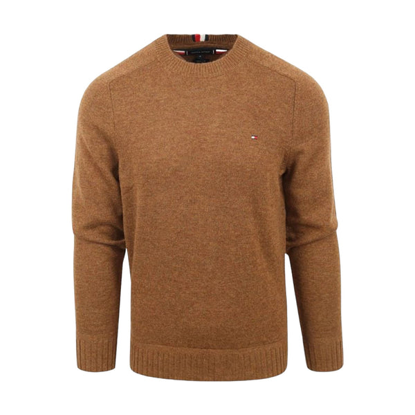 Maglioni Uomo Tommy Hilfiger - Multi Htr Merino Crew Neck - Marrone