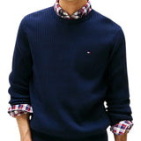 Maglie a manica lunga Uomo Tommy Hilfiger - Pima Ctn Cash Structure Crew - Blu