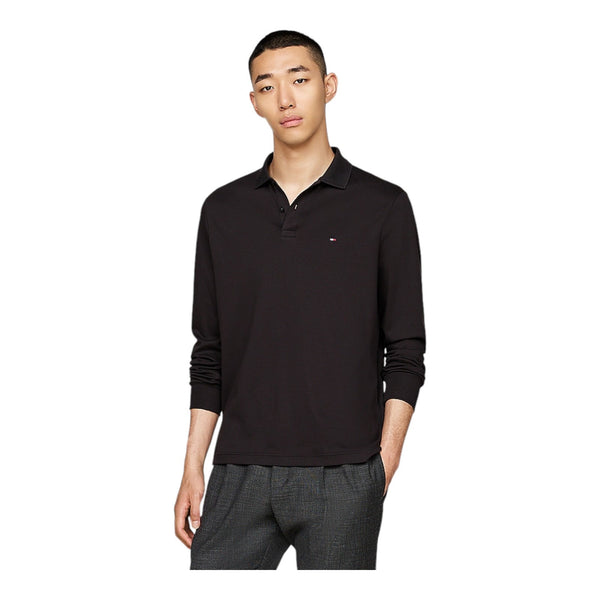 Polo Uomo Tommy Hilfiger - L/S Liquid Cotton Reg Polo - Nero