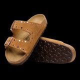Sandali Unisex Birkenstock - Arizona Rivet Suede Leather - Cammello