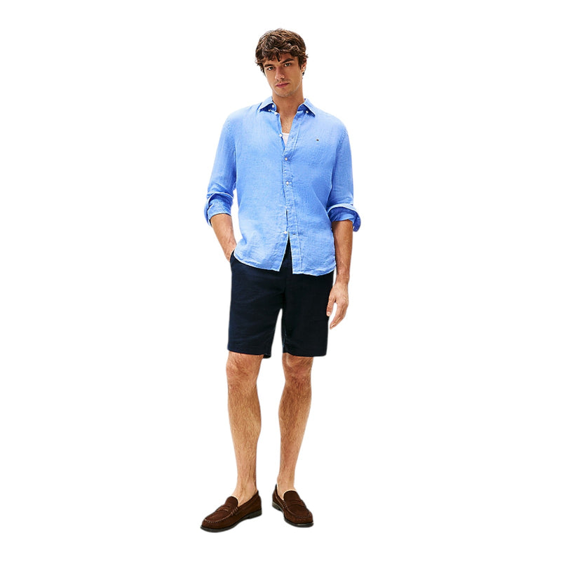 Bermuda Uomo Tommy Hilfiger - Harlem Po Linen Short - Blu