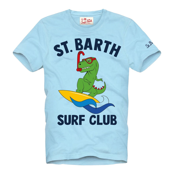 T-shirt Bambini Unisex Mc2 Saint Barth - T-Shirt Boy Cotton Classic T Shirt - Azzurro