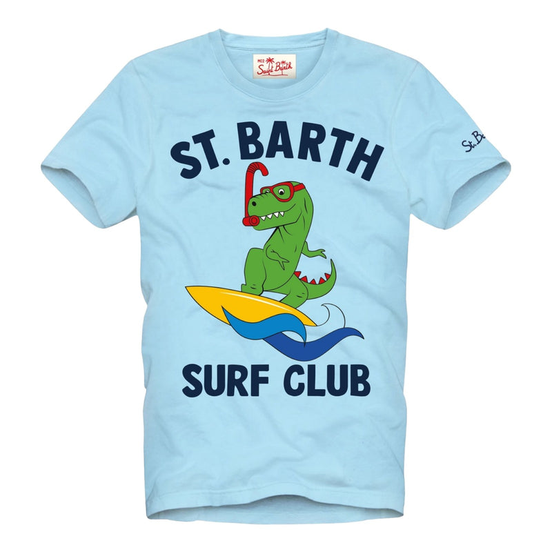 T-shirt Bambini Unisex Mc2 Saint Barth - T-Shirt Boy Cotton Classic T Shirt - Azzurro