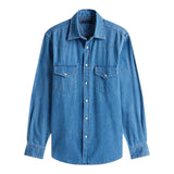 Camicie casual Uomo Tommy Hilfiger - Lightweight Denim Western Shirt - Azzurro