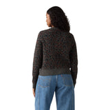 Cardigan Donna Levi's - Tara Wooly Cardigan Dilara Leopard Charc - Nero