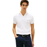 Polo Uomo Tommy Hilfiger - Liquid Cotton Tipped Slim Polo - Bianco