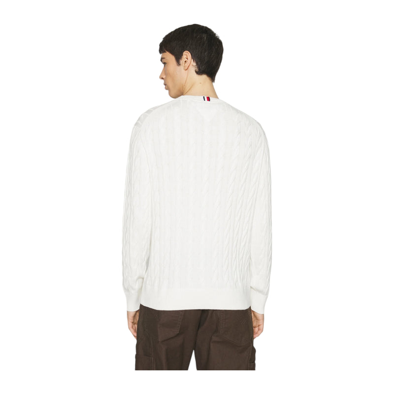 Maglie Uomo Tommy Hilfiger - Classic Cable Crew Neck - Bianco