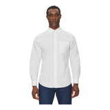 Camicie casual Uomo Calvin Klein - Ls Poplin Classic Shirt - Bianco