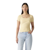 T-shirt Donna Levi's - Essential Sqrd Neck Tee - Giallo