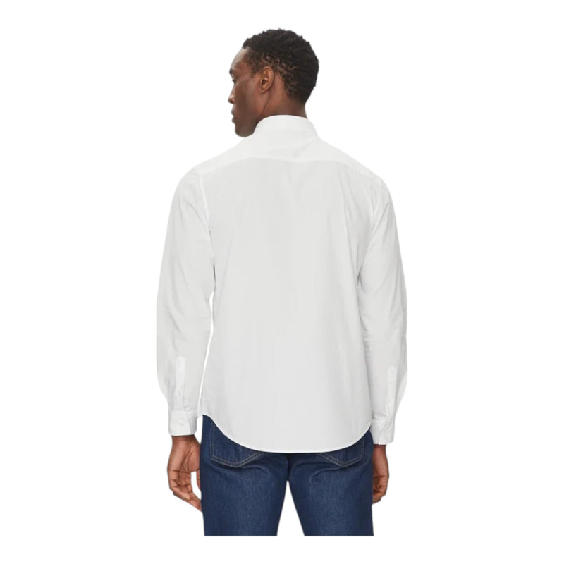 Camicie casual Uomo Calvin Klein - Ls Poplin Classic Shirt - Bianco