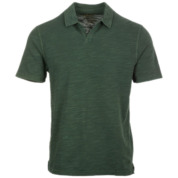 T-shirt Uomo Bl'ker - Polo Senza Bottoni Long Island Fiammata 180 - Verde