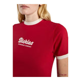 T-shirt Donna Dickies - Lewistown Ringer Ss Tee W - Rosso