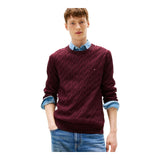 Maglie Uomo Tommy Hilfiger - Classic Cable Crew Neck - Bordeaux