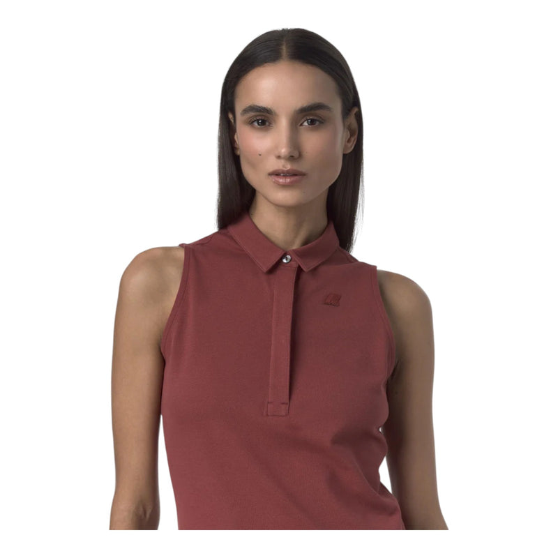 Polo Donna K-Way - Adour Pique - Bordeaux