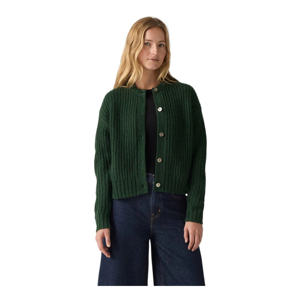 Cardigan Donna Levi's - Luna Shell Button Cardi Mountain View - Verde