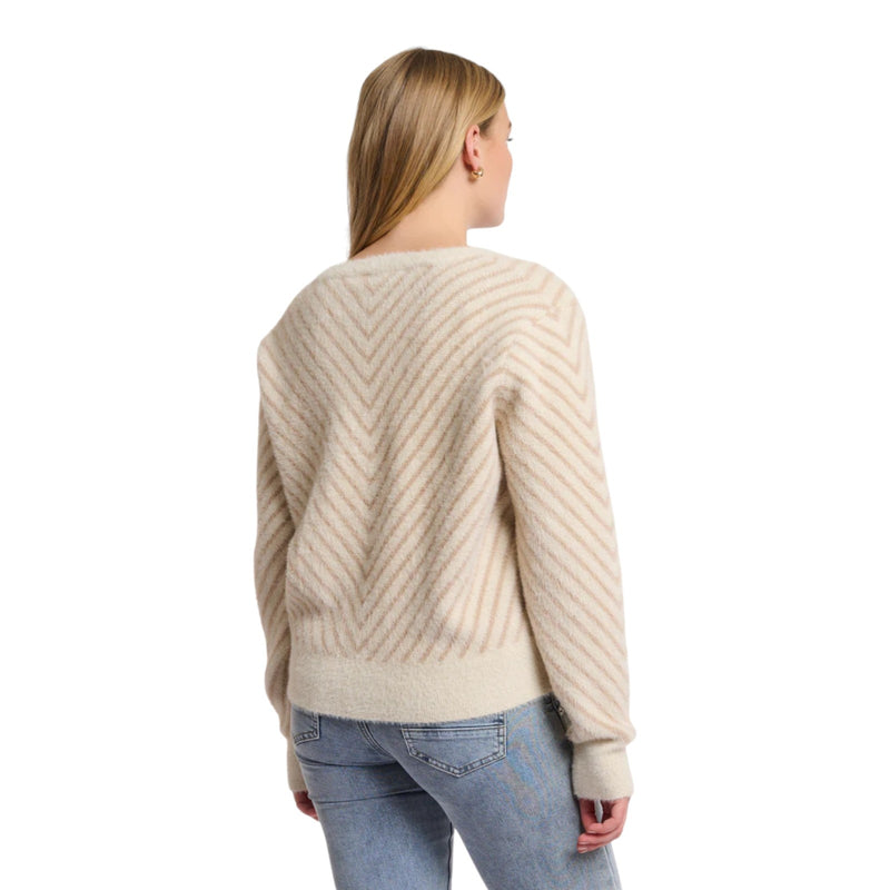 Maglioni Donna RINO & PELLE - Knitted V-neck sweater - Beige