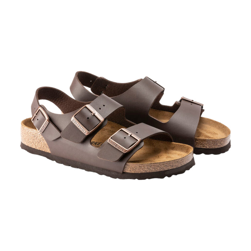 Sandali Unisex Birkenstock - Milano dark brown, Birko Flor Calz.S - Marrone