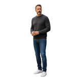 Maglioni Uomo Alpha Studio - Girocollo M/L Contrasti Basic Geelong - Grigio